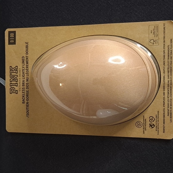 New PINK By Victoria's Secret Backless Strapless Stick on Lined Foam Cup Bra - Picture 2 of 7